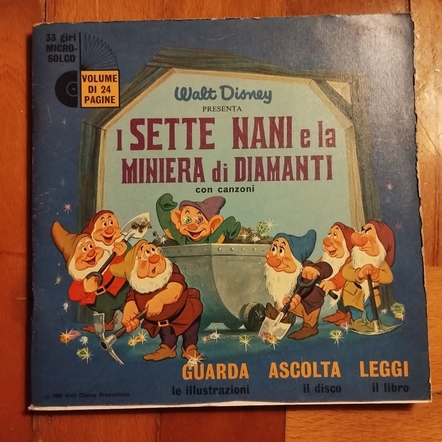 Walt Disney: I Sette nani e  la miniera di diamanti - guarda, ascolta, leggi - con 45 giri