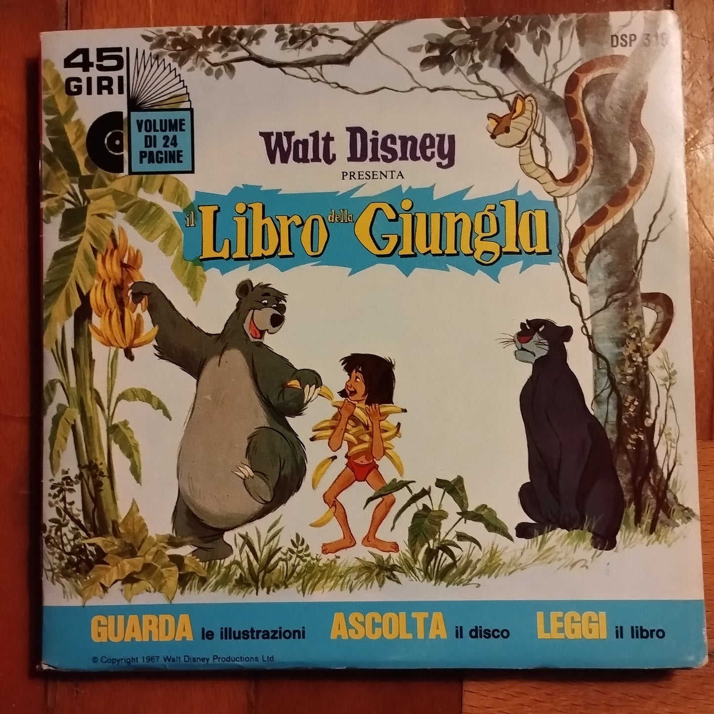 Walt Disney: Il libro della giungla - guarda, ascolta, leggi - con 45 giri